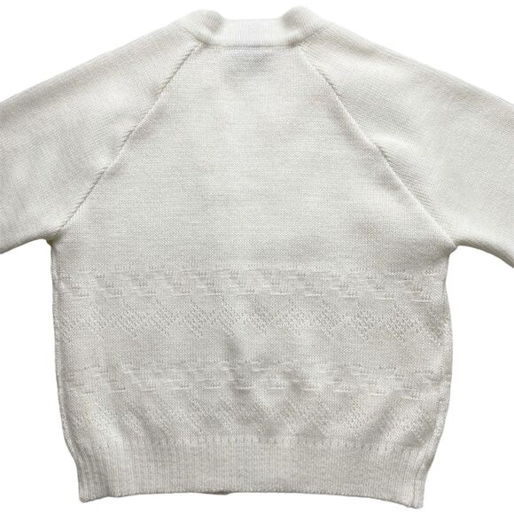 Julius Berger Ivory Crochet Long Sleeve Cardigan Sweater - Toddler Vintage - Picture 3 of 8